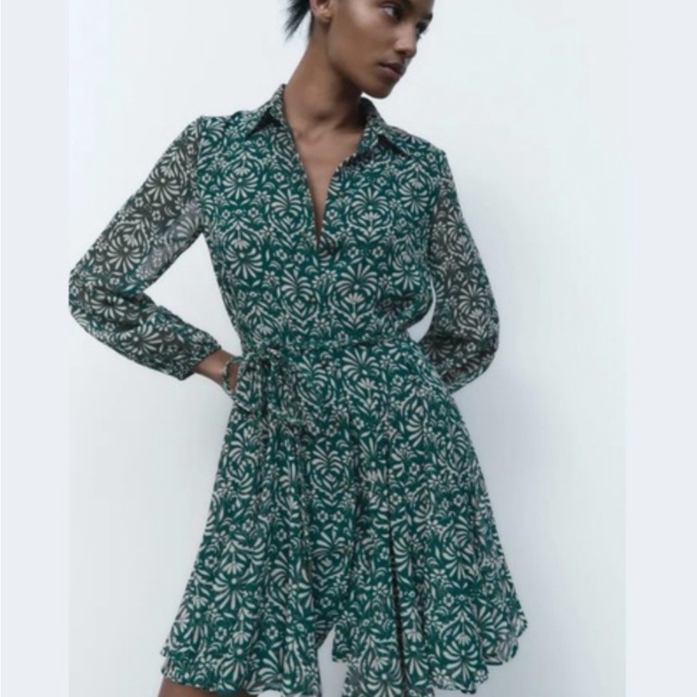 Zara Long Sleeve Mini Dress